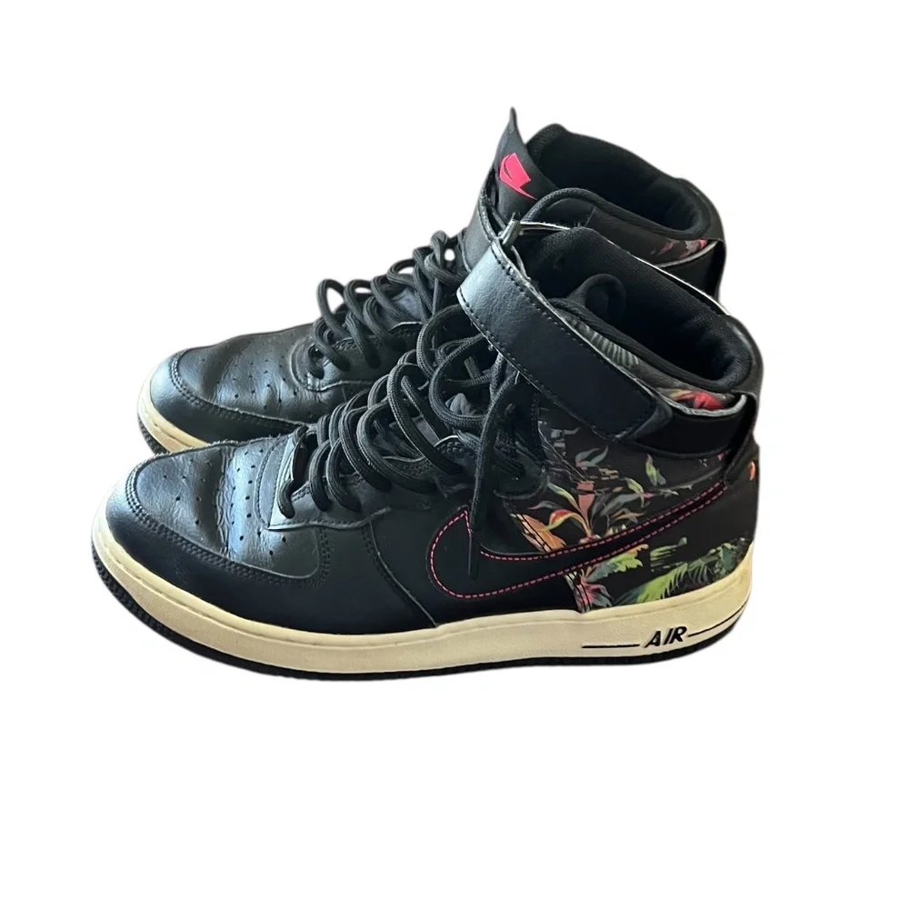 Nike‎ Air Force 1 Retro High Top Black Floral Men’s Size 8.5